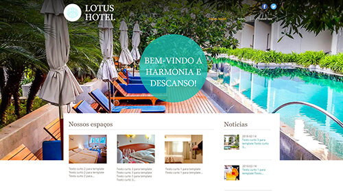 Criador de Sites Hotel da WEB: modelo 10